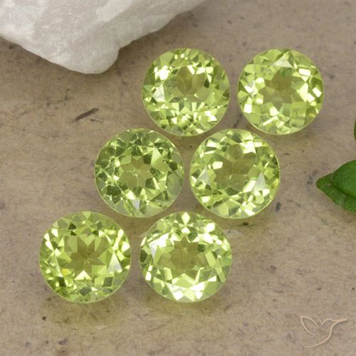 2.56ctw Naturel Vert clair Péridot, Tour, VVS-VS