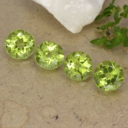 3.32ctw Naturel Vert jaunâtre vif Péridot, Tour, VS