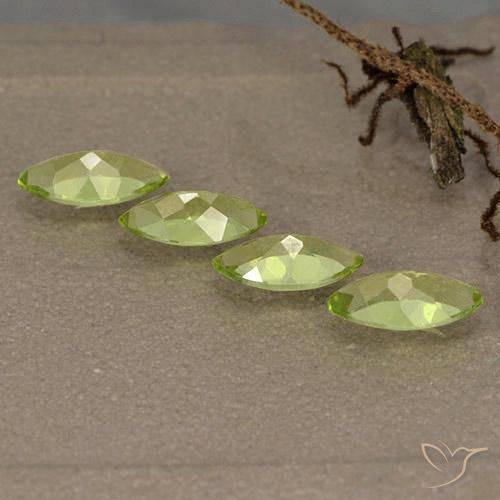 Shop natural 1.51ct Vert vif et léger Péridot gems, Marquise, from Chine at GemSelect. In stock, global shipping!