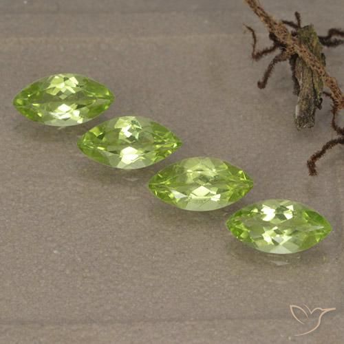 1.57ctw Naturel Vert vif et léger Péridot, Marquise, VVS-VS