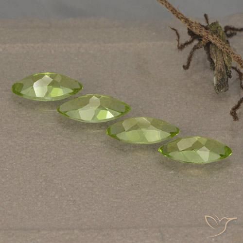 Shop natural 1.57ct Vert vif et léger Péridot gems, Marquise, from Chine at GemSelect. In stock, global shipping!