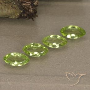 Achetez naturel 1.55ct Vert vif et léger Péridot gems, Marquise, En provenance Chine chez GemSelect. En stock, livraison internationale!