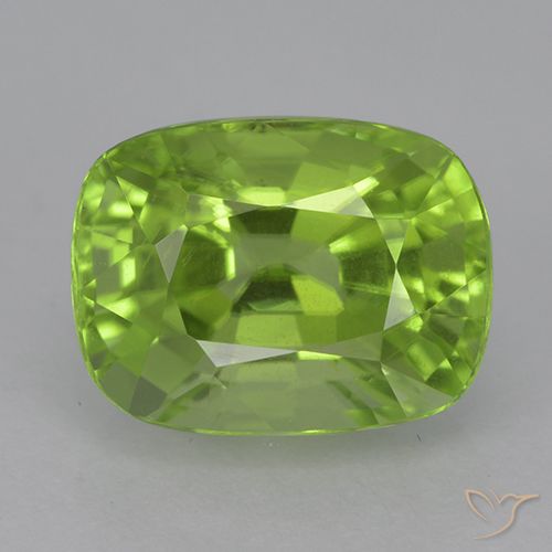 2.09ct Naturel Vert éclatant Péridot, Coussin, VVS-VS