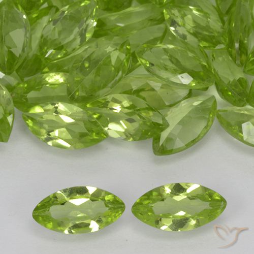 0.36ct Naturel Vert éclatant Péridot, Marquise, VVS-VS