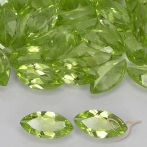 Péridot Vert éclatant naturelle Marquise, 0.36 ct, VVS-VS