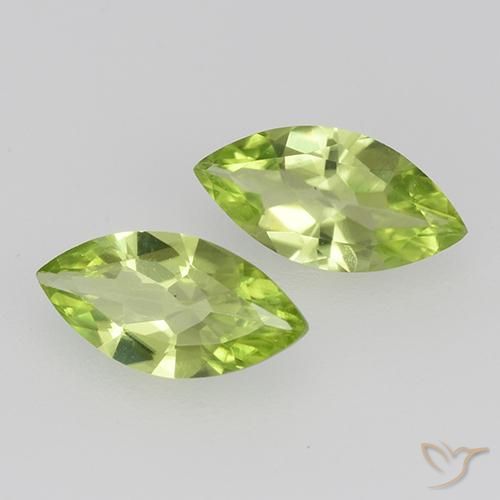 Shop natural 0.94ct Vert moyen Péridot gems, Marquise, from Chine at GemSelect. In stock, global shipping!