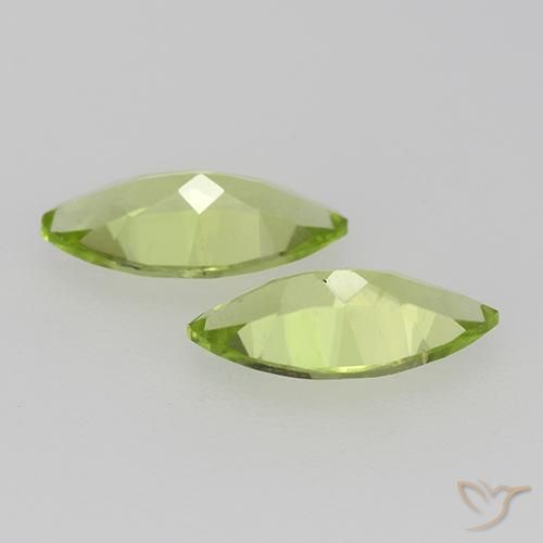 Shop natural 0.94ct Vert moyen Péridot gems, Marquise, from Chine at GemSelect. In stock, global shipping!