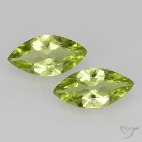 0.97ctw Naturel Vert éclatant Péridot, Marquise, VVS-VS