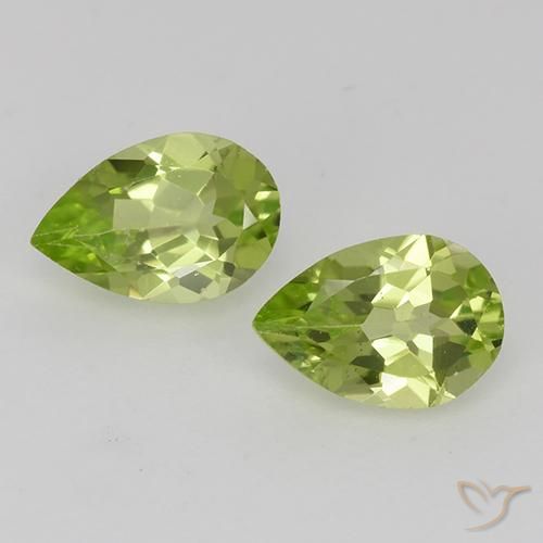 0.84ctw Naturel Vert clair Péridot, En forme de poire, VVS-VS