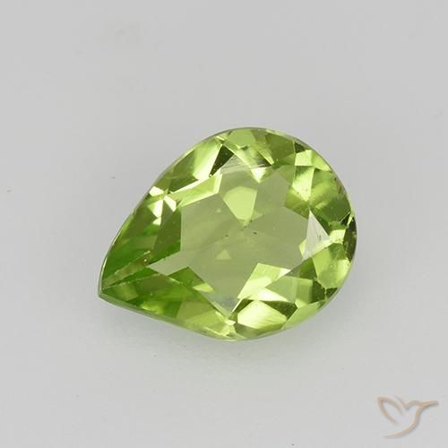 0.92ct Naturel Vert moyen Péridot, En forme de poire, VS