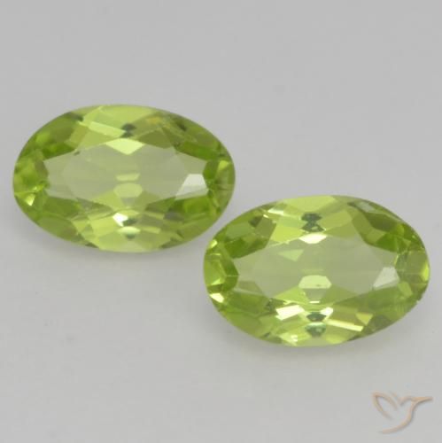 0.97ctw Naturel Vert vif et léger Péridot, ovale, VS