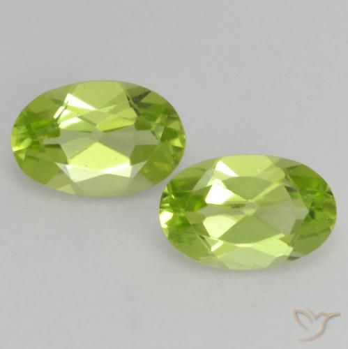 0.84ctw Naturel Vert vif et léger Péridot, ovale, VS