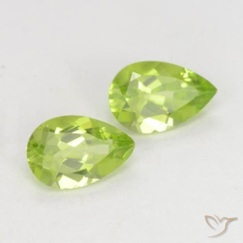 0.90ctw Naturel Vert jaunâtre vif Péridot, En forme de poire, VVS-VS