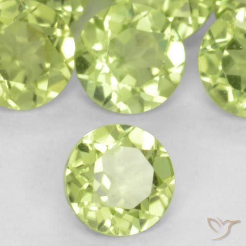 Péridot Vert vif et léger naturelle Tour, 0.18 ct, VS