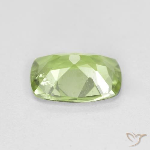 Péridot Vert moyen naturelle Coussin, 1.08 ct, VS