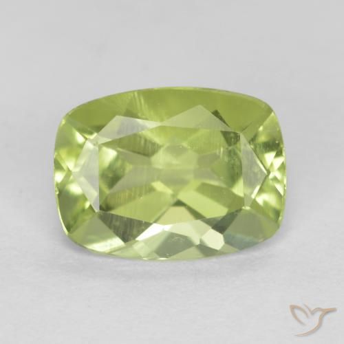 1.26ct Naturel Vert citron Péridot, Coussin, VVS-VS
