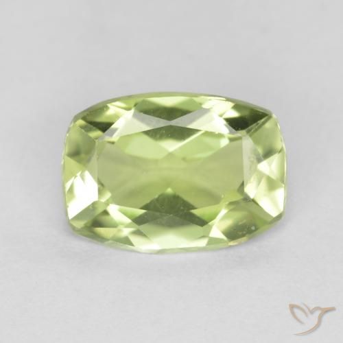 0.99ct Naturel Vert clair Péridot, Coussin, VVS-VS