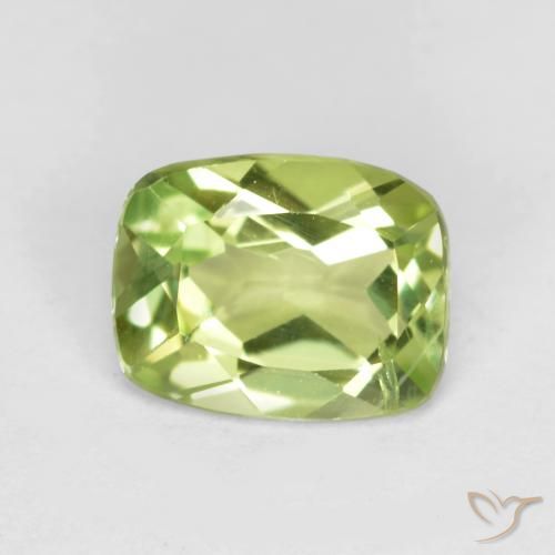 1.14ct Naturel Vert vif et léger Péridot, Coussin, VS