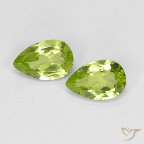 0.92ctw Naturel Vert éclatant Péridot, En forme de poire, VS