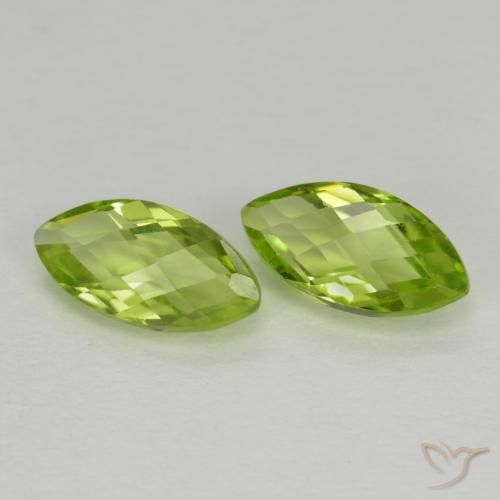 1.29ctw Naturel Vert moyen Péridot, Marquise, VVS-VS