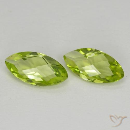 1.06ctw Naturel Vert éclatant Péridot, Marquise, VVS-VS