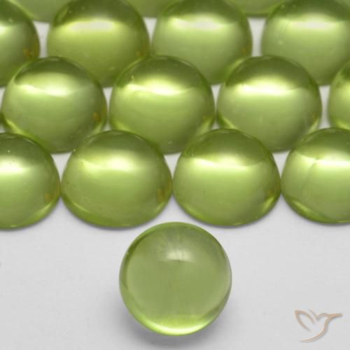 0.38ct Naturel Vert éclatant Péridot, Tour, Transparent