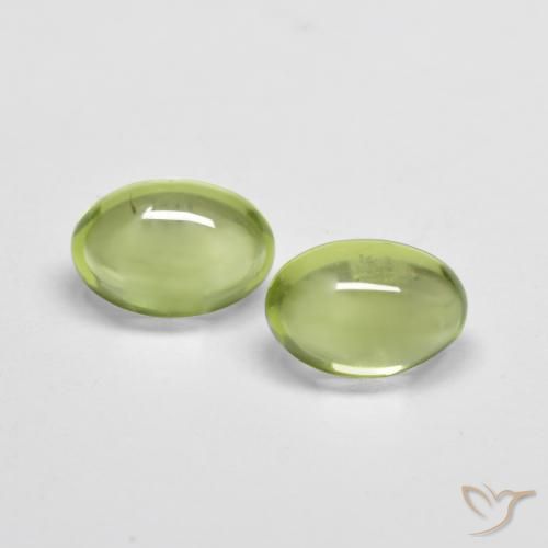 1.06ctw Naturel Vert éclatant Péridot, ovale, Transparent