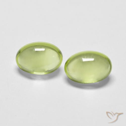 1.16ctw Naturel Vert clair Péridot, ovale, Transparent