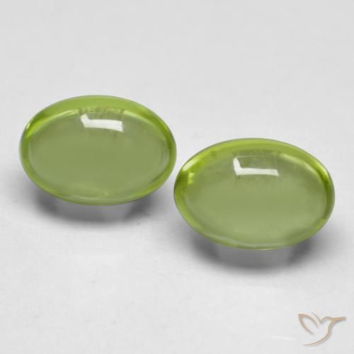 1.06ctw Naturel Vert terre Péridot, ovale, Transparent