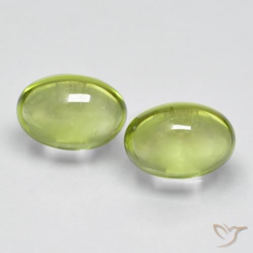 1.21ctw Naturel Vert jaunâtre Péridot, ovale, Transparent