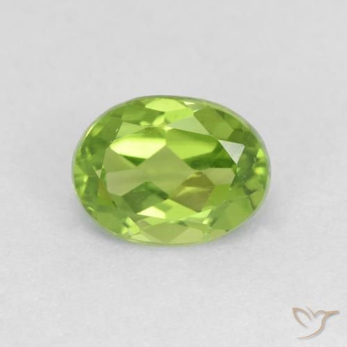 Péridot Vert éclatant naturelle ovale, 1.84 ct, VS