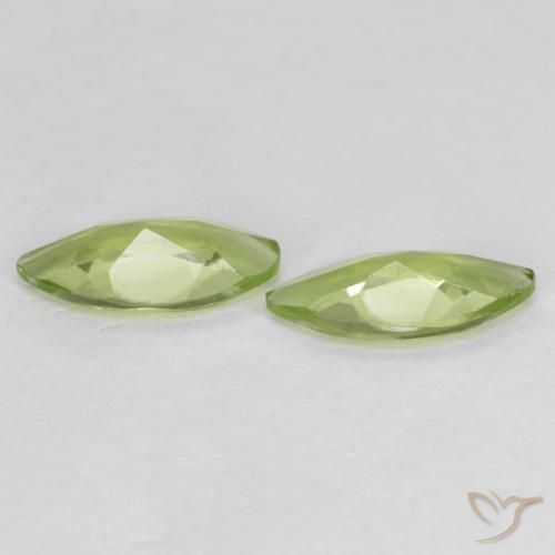 Shop natural 0.89ct Vert vif et léger Péridot gems, Marquise, from Chine at GemSelect. In stock, global shipping!