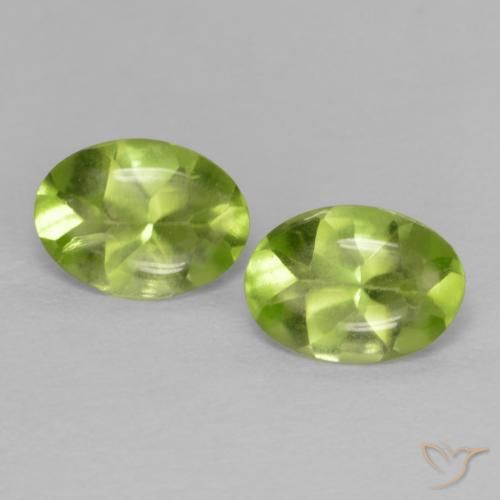 1.52ctw Naturel Vert éclatant Péridot, ovale, Transparent