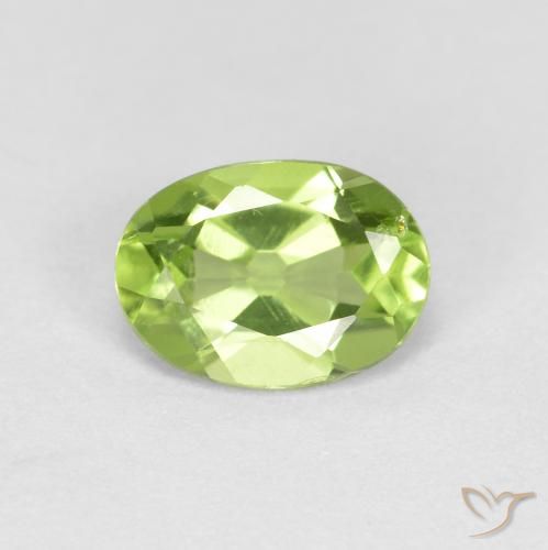 0.89ct Naturel Vert jaunâtre Péridot, ovale, VS-SI