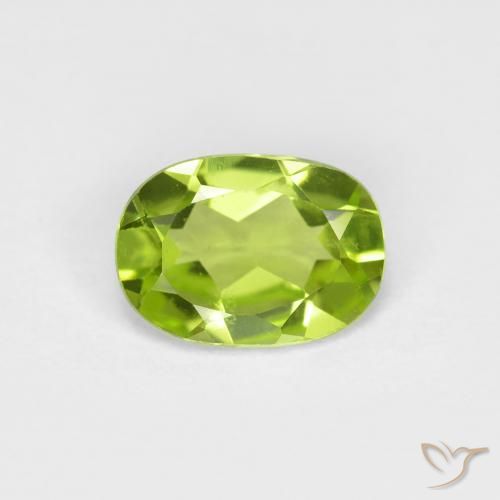 0.80ct Naturel Vert moyen Péridot, ovale, VS