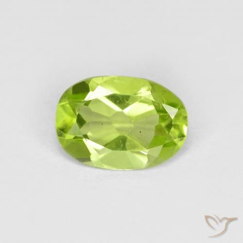 0.76ct Naturel Vert éclatant Péridot, ovale, VS