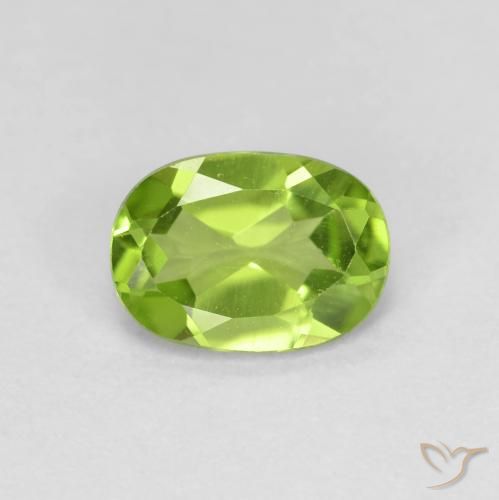 0.89ct Naturel Vert jaunâtre Péridot, ovale, VS