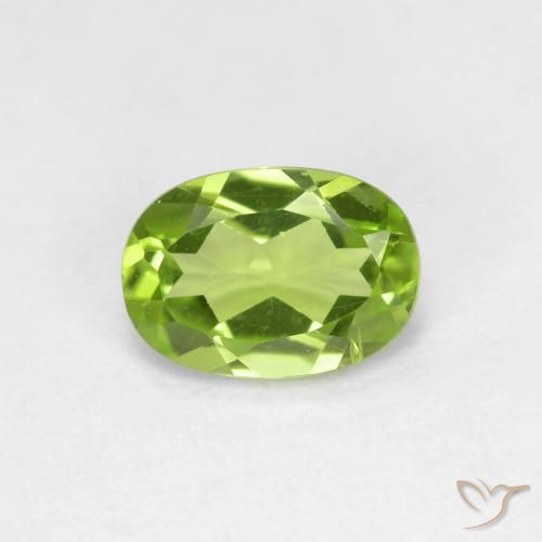 0.85ct Naturel Vert moyen Péridot, ovale, VS