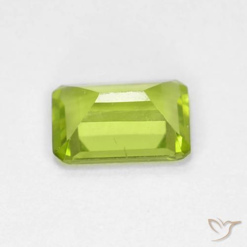 Péridot Vert jaunâtre naturelle Octogone / coupe Émeraude, 0.92 ct, VS