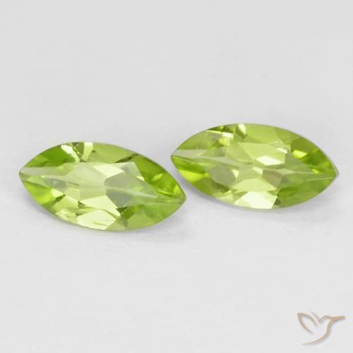 Shop natural 1.27ct Vert éclatant Péridot gems, Marquise, from Chine at GemSelect. In stock, global shipping!