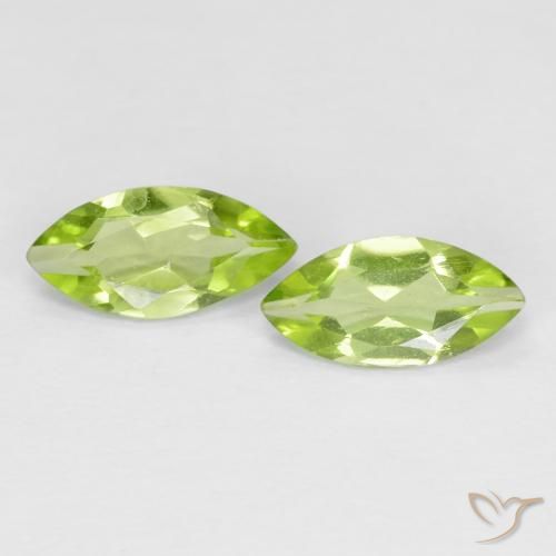 0.93ctw Naturel Vert vif et léger Péridot, Marquise, VS