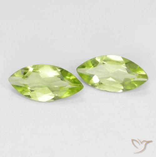 Shop natural 0.93ct Vert vif et léger Péridot gems, Marquise, from Chine at GemSelect. In stock, global shipping!