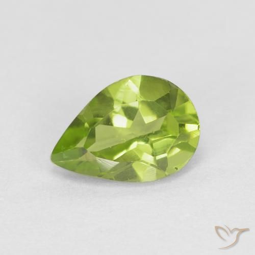 0.78ct Naturel Vert moyen Péridot, En forme de poire, VS