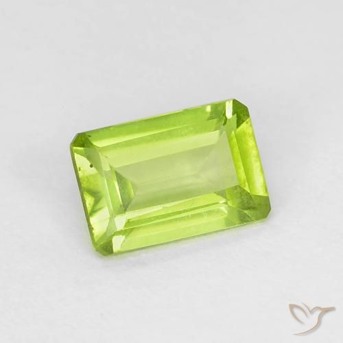 Péridot Vert jaunâtre naturelle Octogone / coupe Émeraude, 1.05 ct, VS