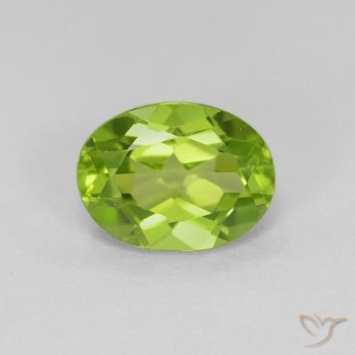 1.41ct Naturel Vert jaunâtre Péridot, ovale, VS