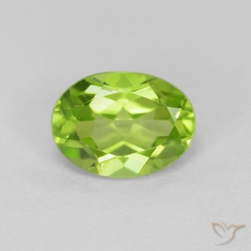 1.44ct Naturel Vert éclatant Péridot, ovale, VVS-VS