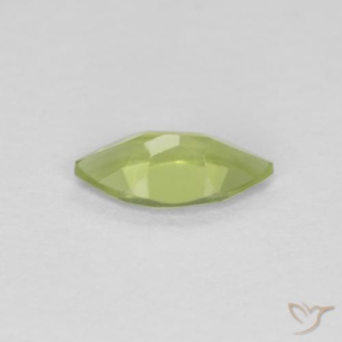 Péridot vert naturelle marquise, 0,35 ct, VVS
