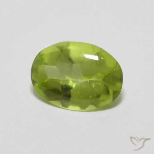 0.78ct Naturel Vert éclatant Péridot, ovale, Transparent
