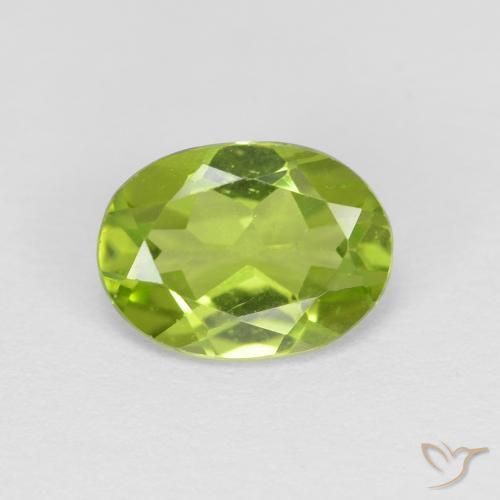 1.33ct Naturel Vert jaunâtre Péridot, ovale, VVS-VS