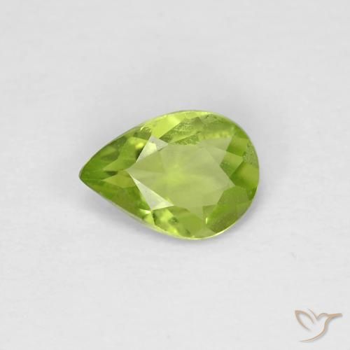 0.52ct Naturel Vert moyen Péridot, En forme de poire, VS